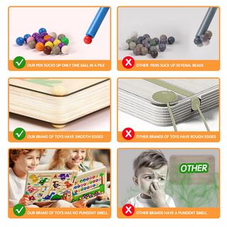 Activity-board  Jeu de labyrinthe magnétique 2 en 1 pour les enfants d'âge préscolaire, tableau en bois double face, aimant de couleurs et de chiffre 