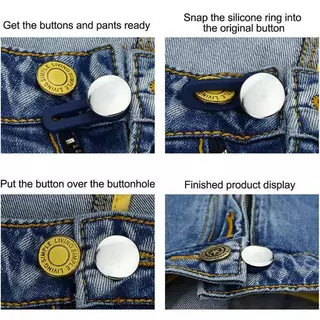 4 pièces - bouton rallonge jean - rallonge bouton - bouton réglage