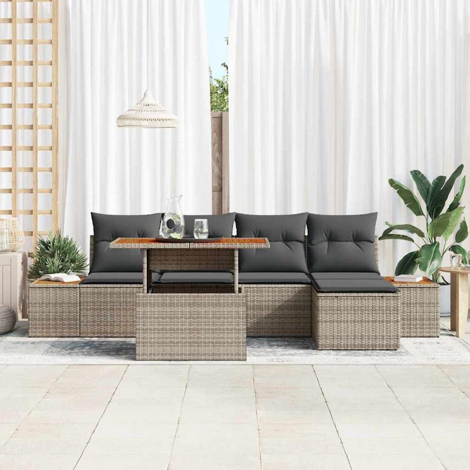 VidaXL Ensemble de meubles de jardin poly rattan  