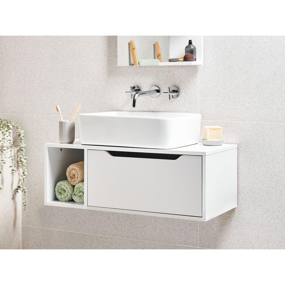 Beliani Wandmontierter Waschbeckenunterschrank aus Mitteldichte Spanplatte (MDP) Modern CASCAVEL  