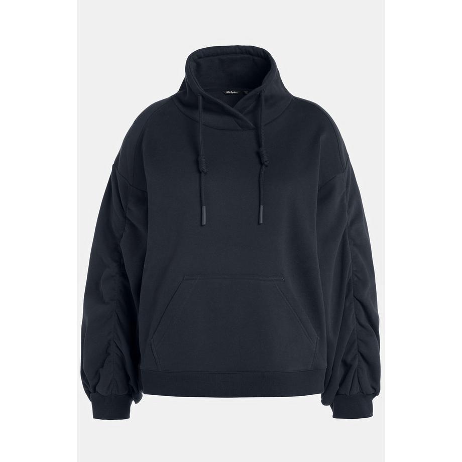 Ulla Popken Felpa Oversize con Tasca a Marsupio Collo Alto  