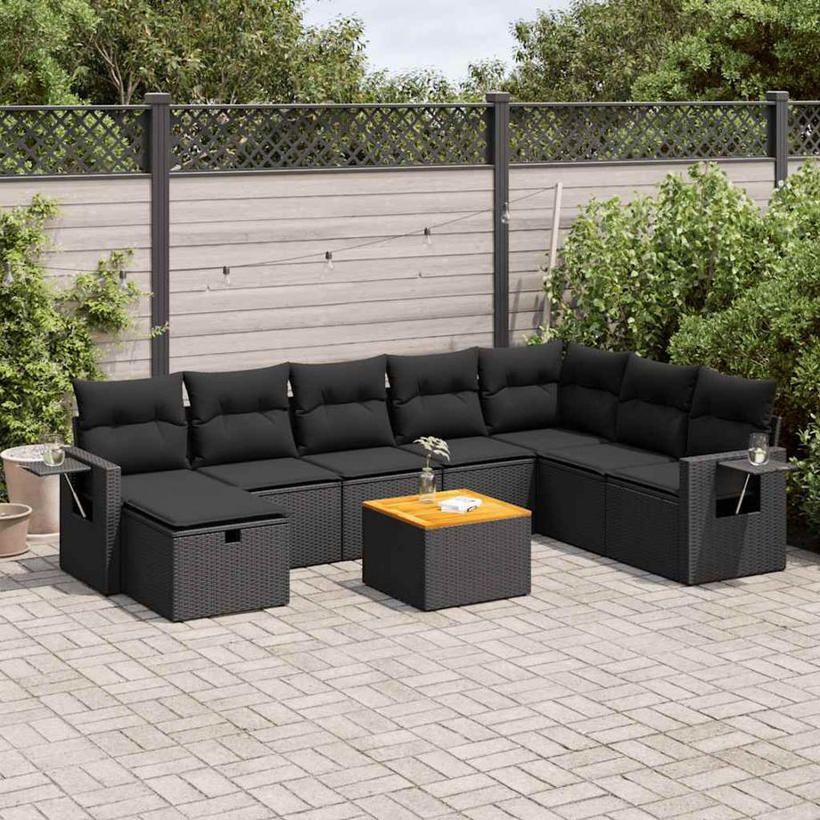 VidaXL Ensemble de canapés de jardin rotin synthétique  