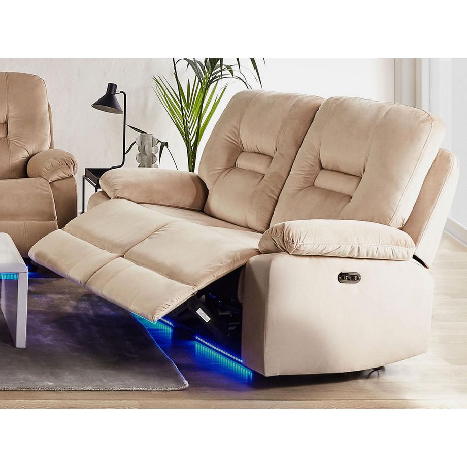 Beliani 2 Sitzer Sofa aus Samtstoff  BERGEN  