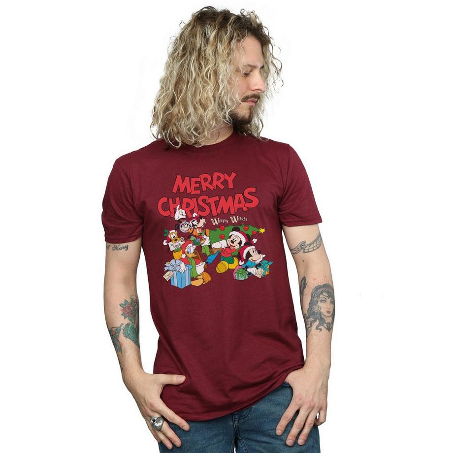 Disney Mickey Mouse And Friends Winter Wishes T-Shirt  