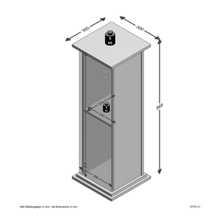 Calicosy Colonne de Rangement 1 Porte H88,5 cm - Essex  