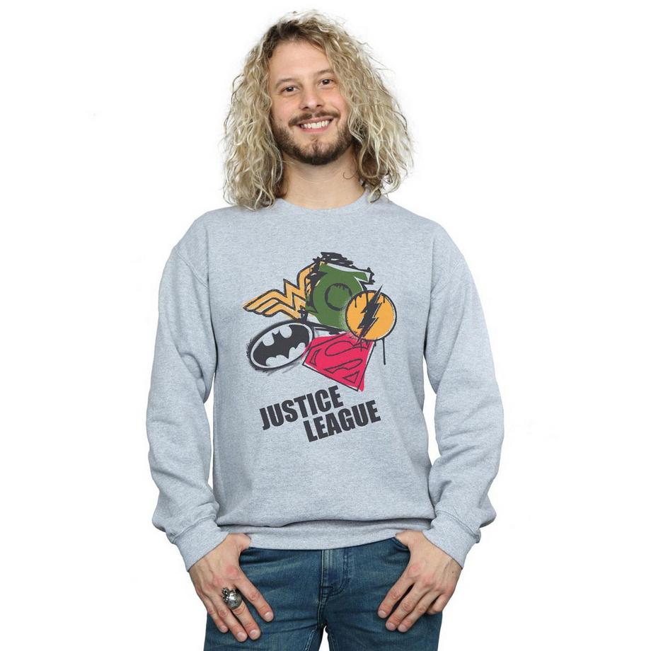 DC COMICS Justice League Felpa Stampa Grafica  