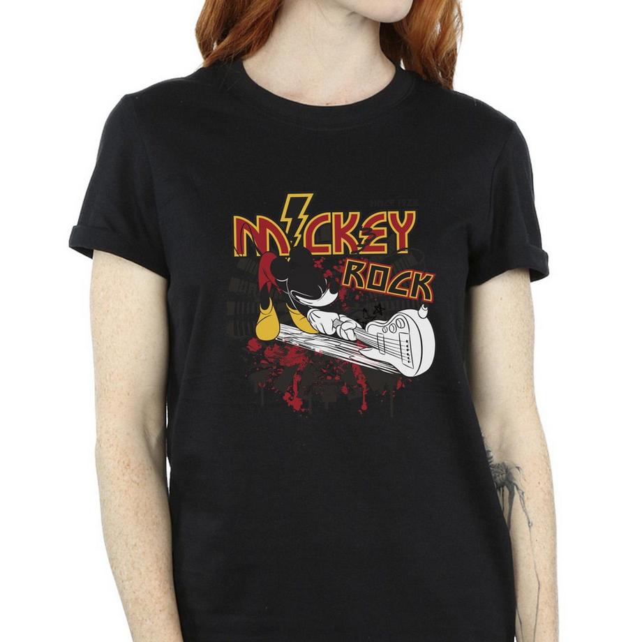 Disney Mickey Rock T-Shirt Maniche Corte  