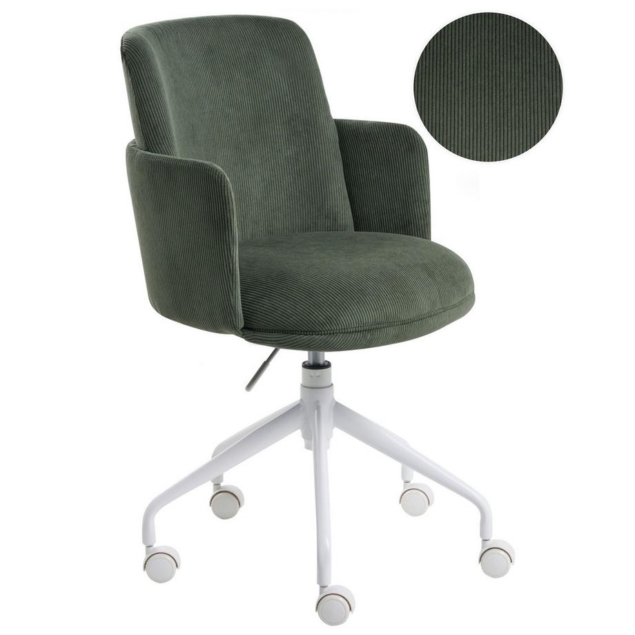Chaise de bureau en Velours côtelé Minimaliste DRYDEN