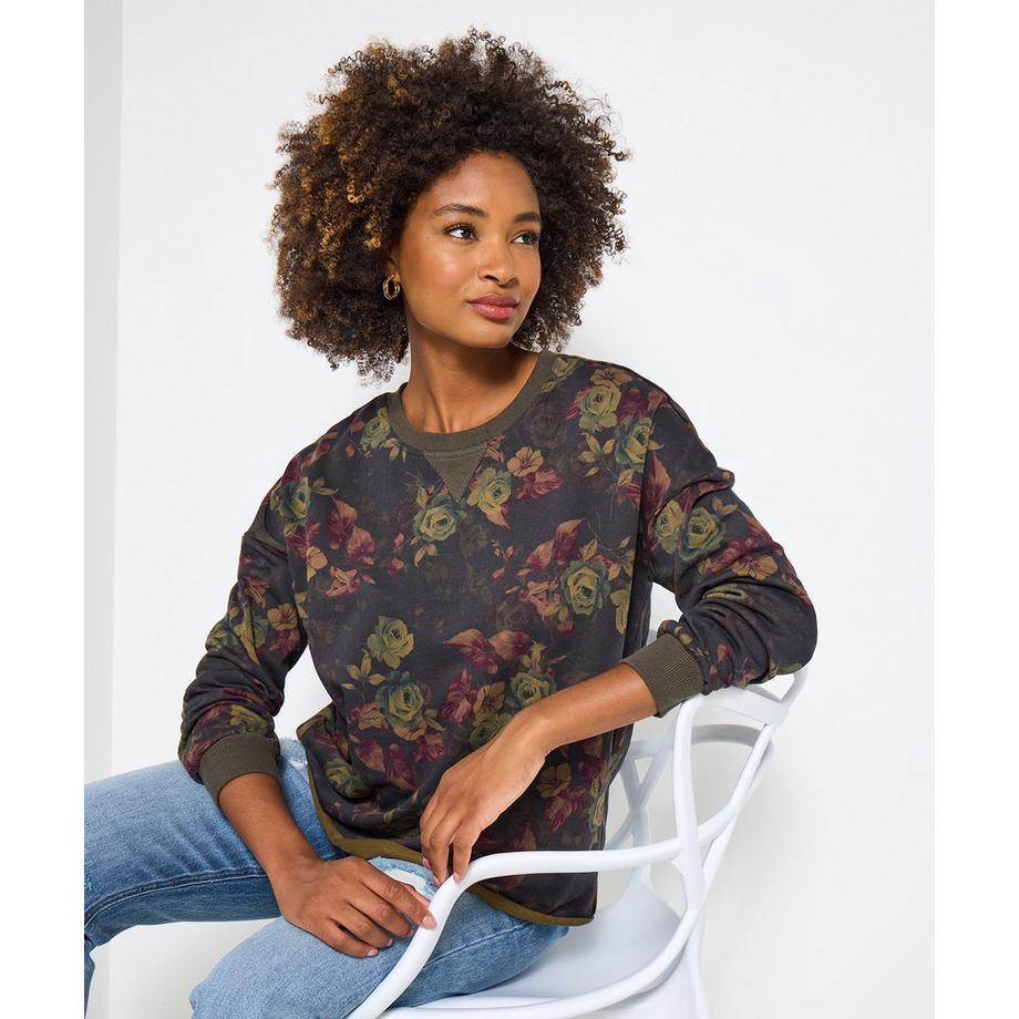 Joe Browns Felpa con motivo floreale girocollo  