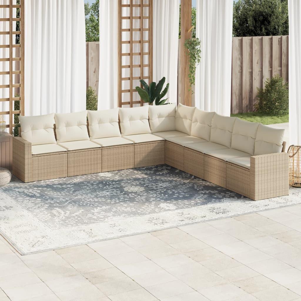 VidaXL set divano da giardino Polirattan  