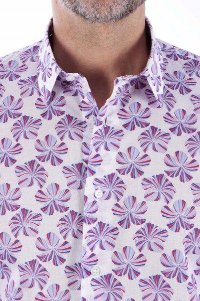 Atelier F&B  Bedrucktes Hemd mit Hibiskusmustern 