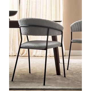 Beliani Esszimmerstuhl 2er Set aus Bouclé Modern MARIPOSA  