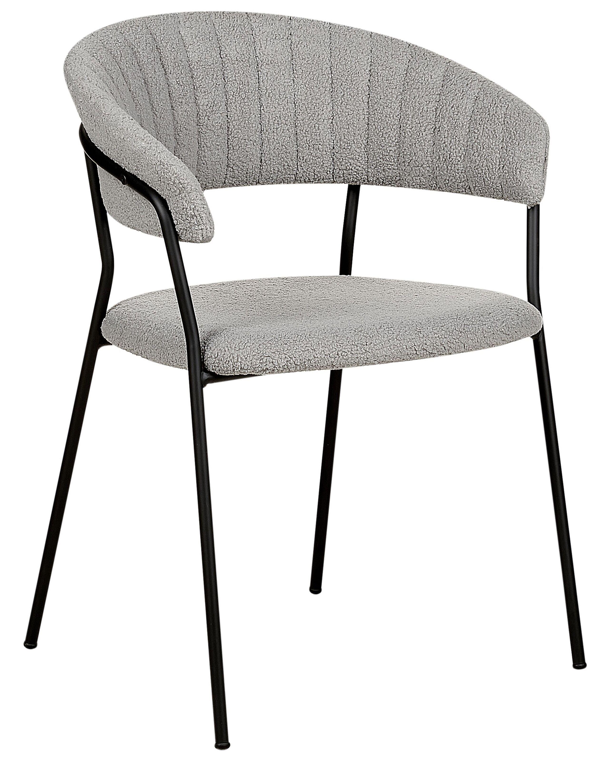 Beliani Lot de 2 chaises en Bouclé Moderne MARIPOSA  