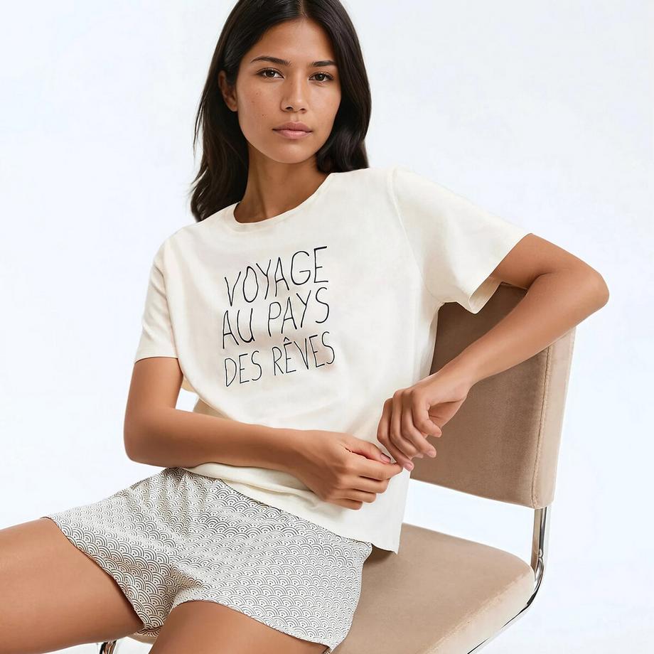 Pyjashort en jersey de coton