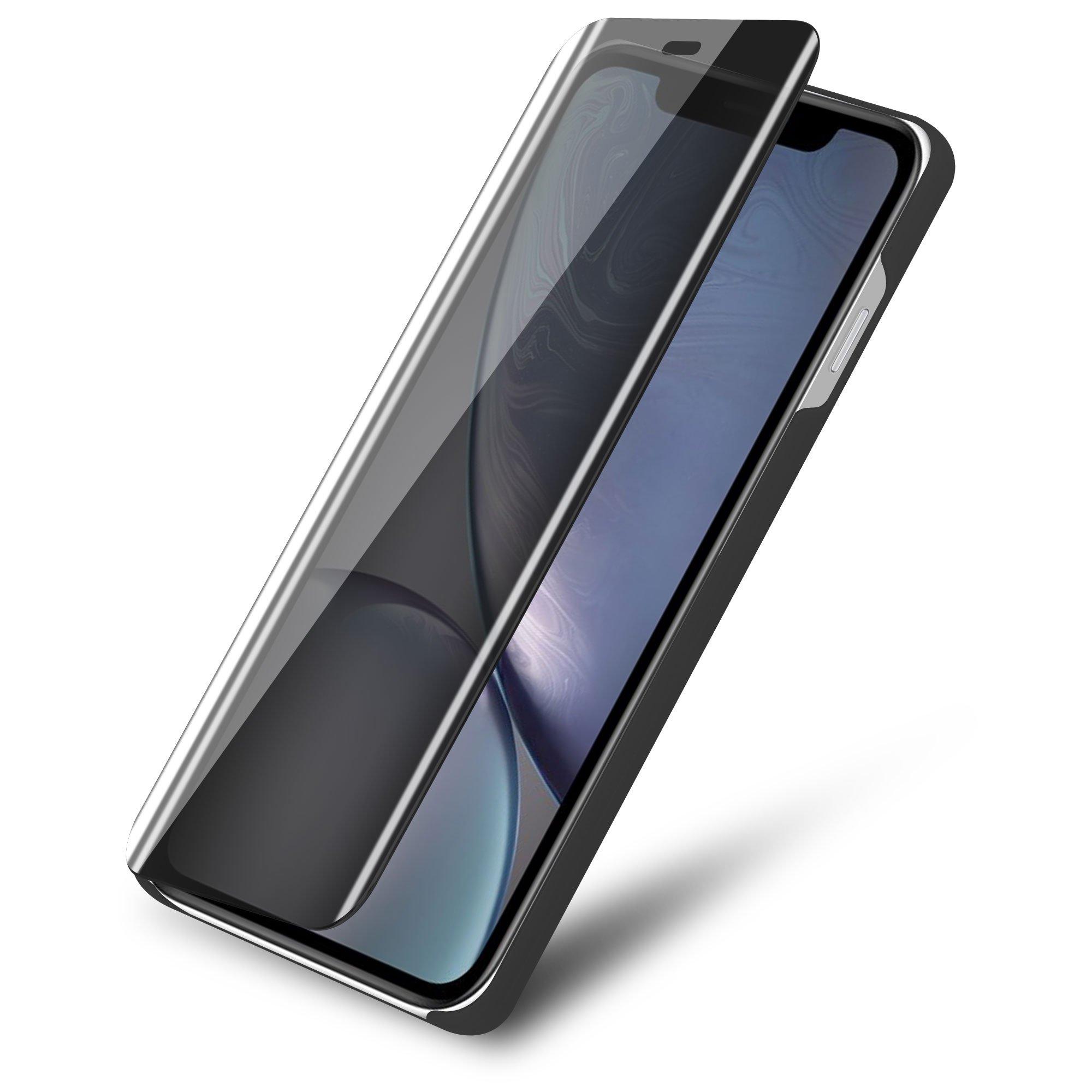 Cadorabo  Housse compatible avec Apple iPhone XR - Clear View étui de protection miroir avec fonction de support Protection à 360 degrés 