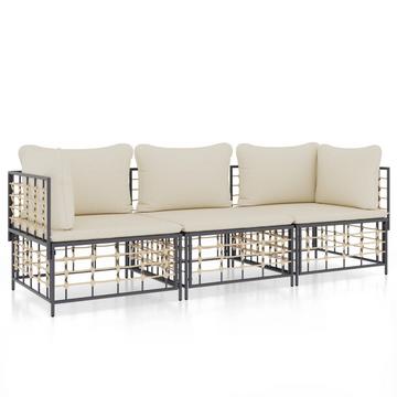 Garten lounge set poly-rattan