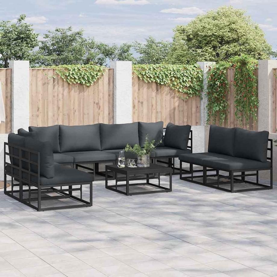 VidaXL Ensemble de canapé de jardin aluminium  