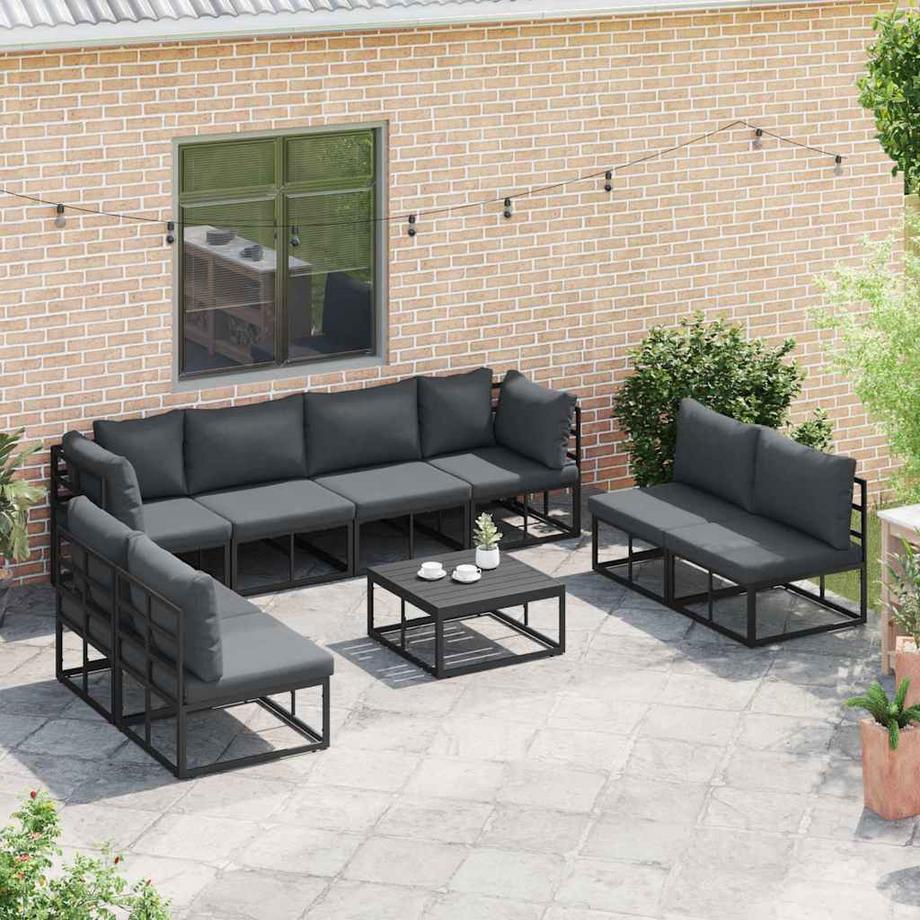 VidaXL Ensemble de canapé de jardin aluminium  