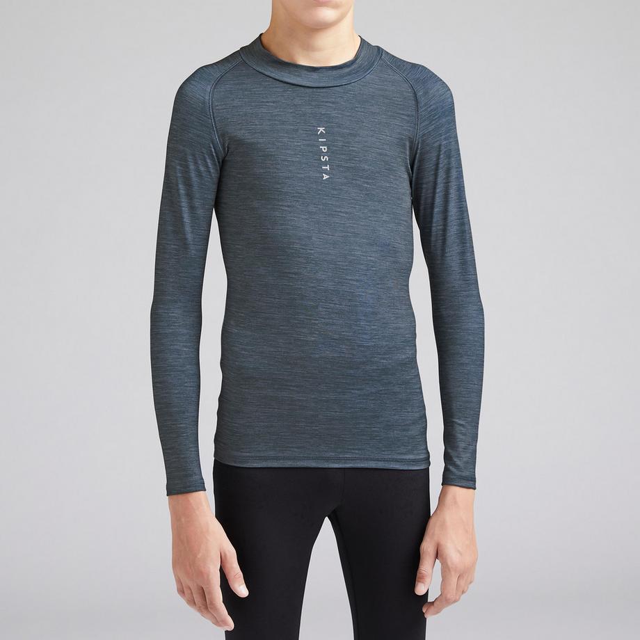 KIPSTA  Fussball Funktionsshirt langarm waermend Polyester 