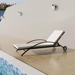 VidaXL Chaise longue rotin synthétique  