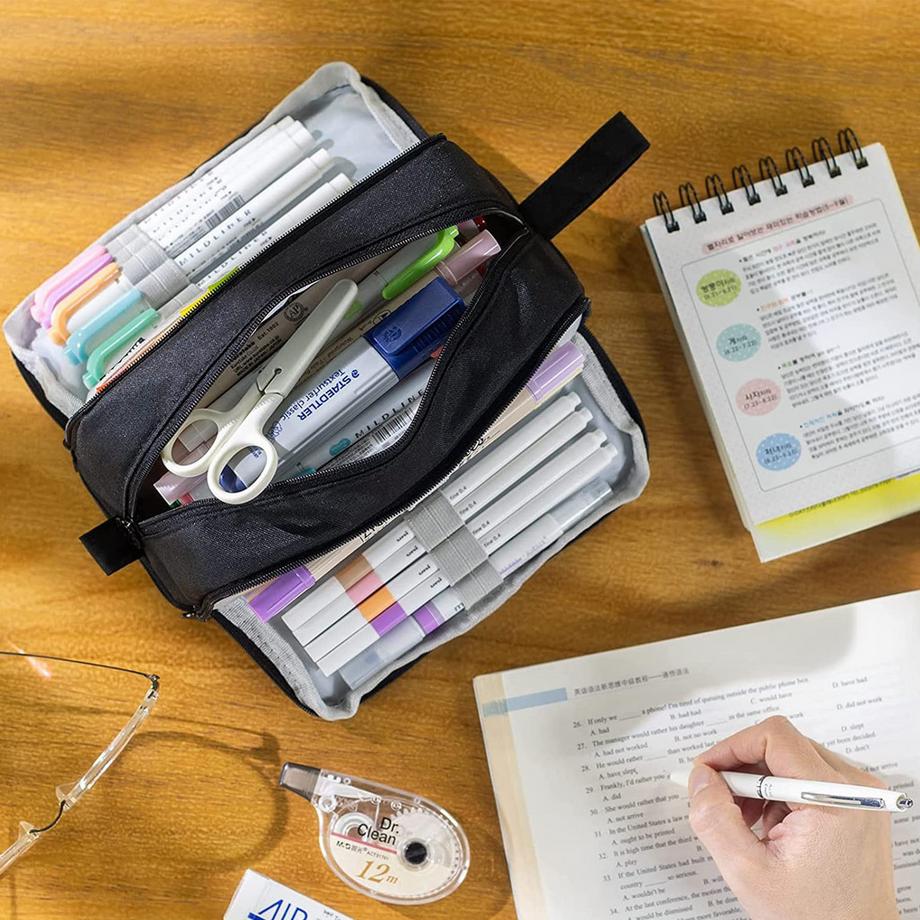 Only-bags.store  Federmäppchen,4 Fächer Federmäppchen,Federmäppchen Teenager,Große Kapazität Federmäppchen 