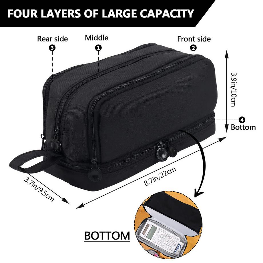 Only-bags.store  Federmäppchen,4 Fächer Federmäppchen,Federmäppchen Teenager,Große Kapazität Federmäppchen 