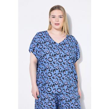 Blusenshirt, oversized, Leoprint