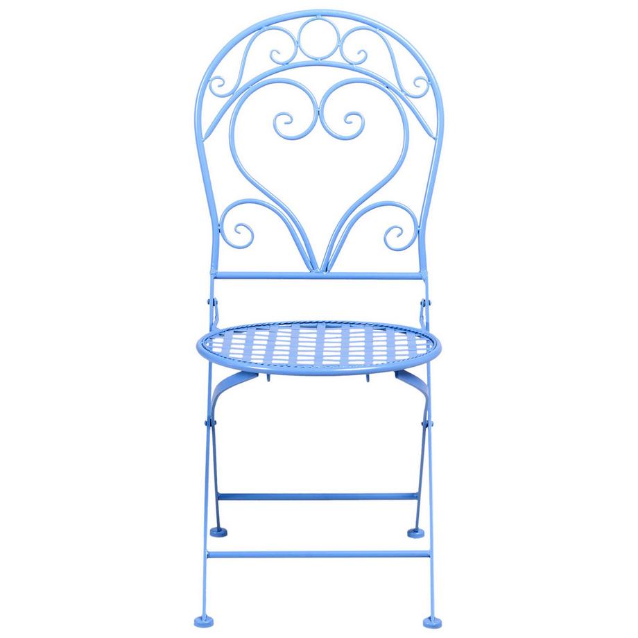 Beliani Gartenstuhl 2er Set aus Eisen Retro ALBINIA  