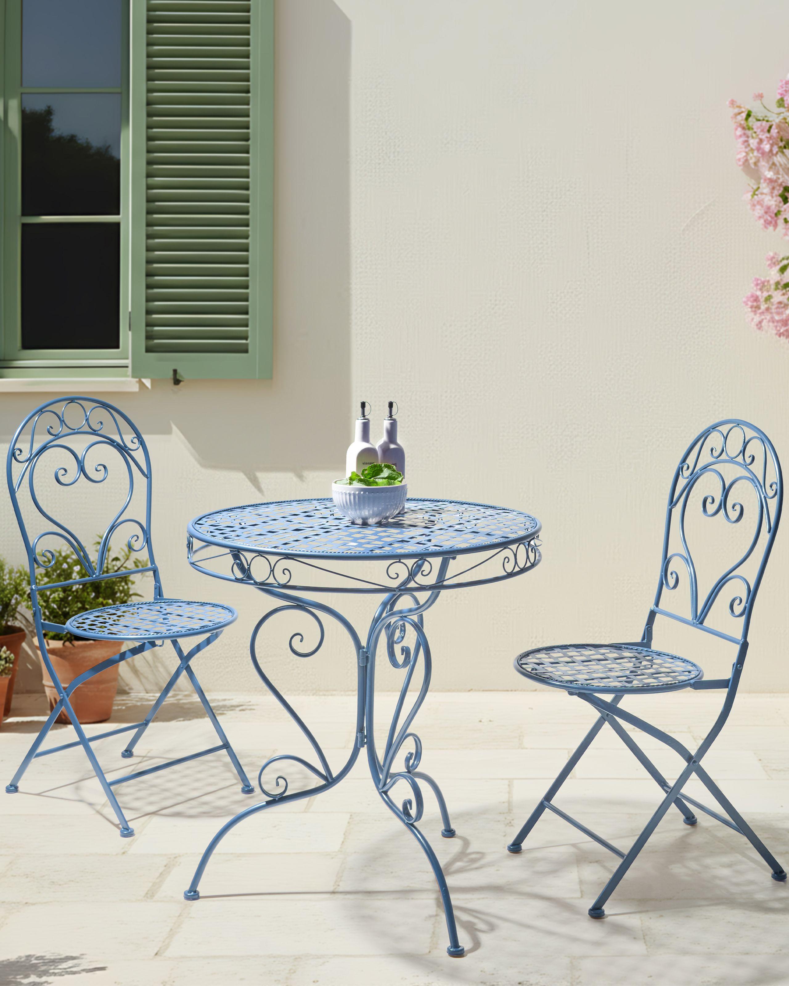 Beliani Set di 2 sedie da giardino en Ferro Retrò ALBINIA  