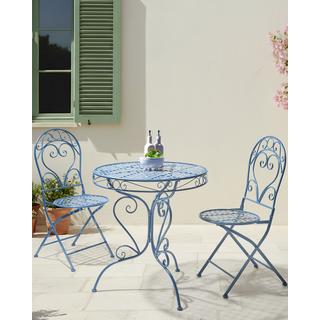 Beliani Set di 2 sedie da giardino en Ferro Retrò ALBINIA  