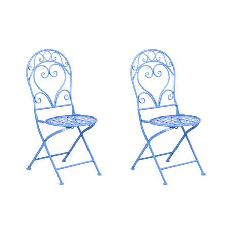 Beliani Set di 2 sedie da giardino en Ferro Retrò ALBINIA  
