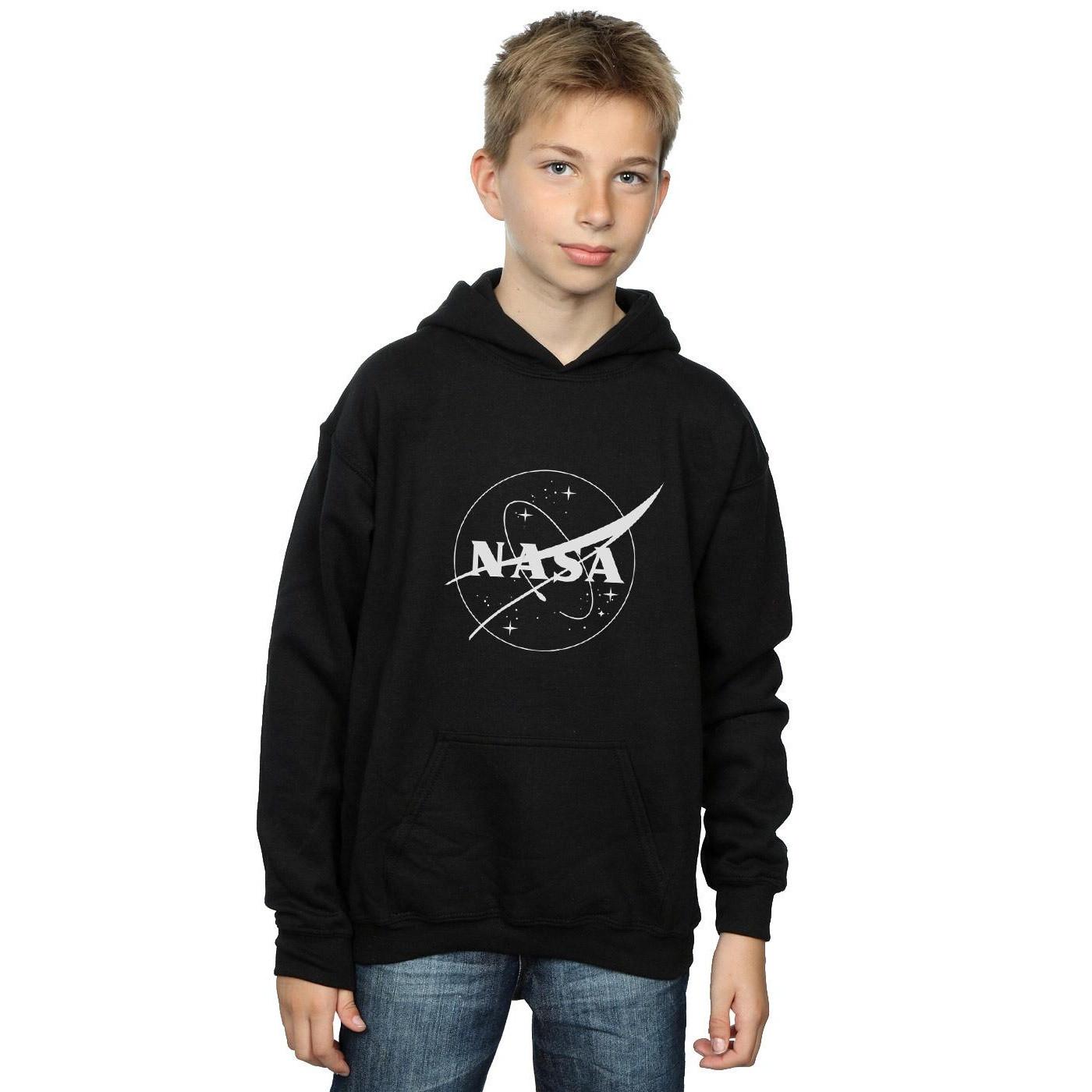 Nasa  Classic Insignia Logo Monochrome Kapuzenpullover 