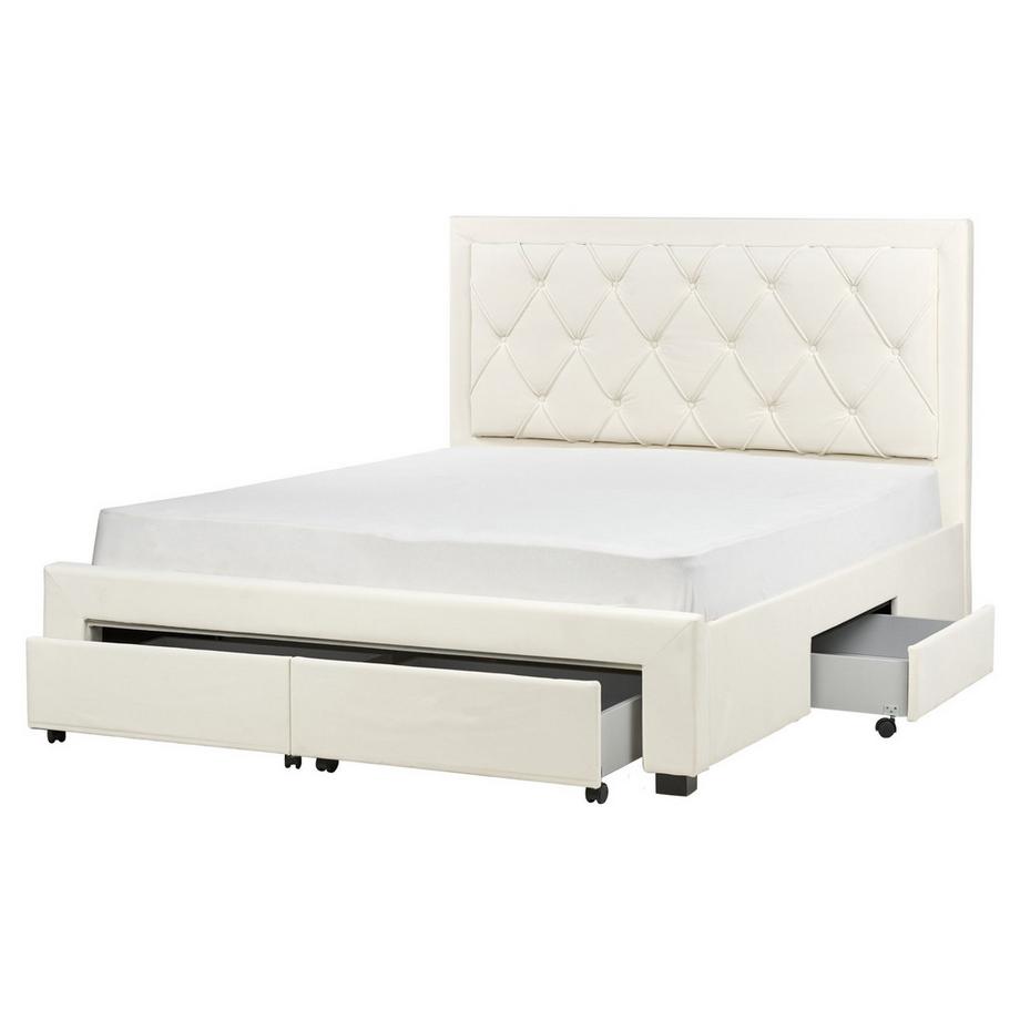Letto con cassetti contenitori en Velluto  LIEVIN