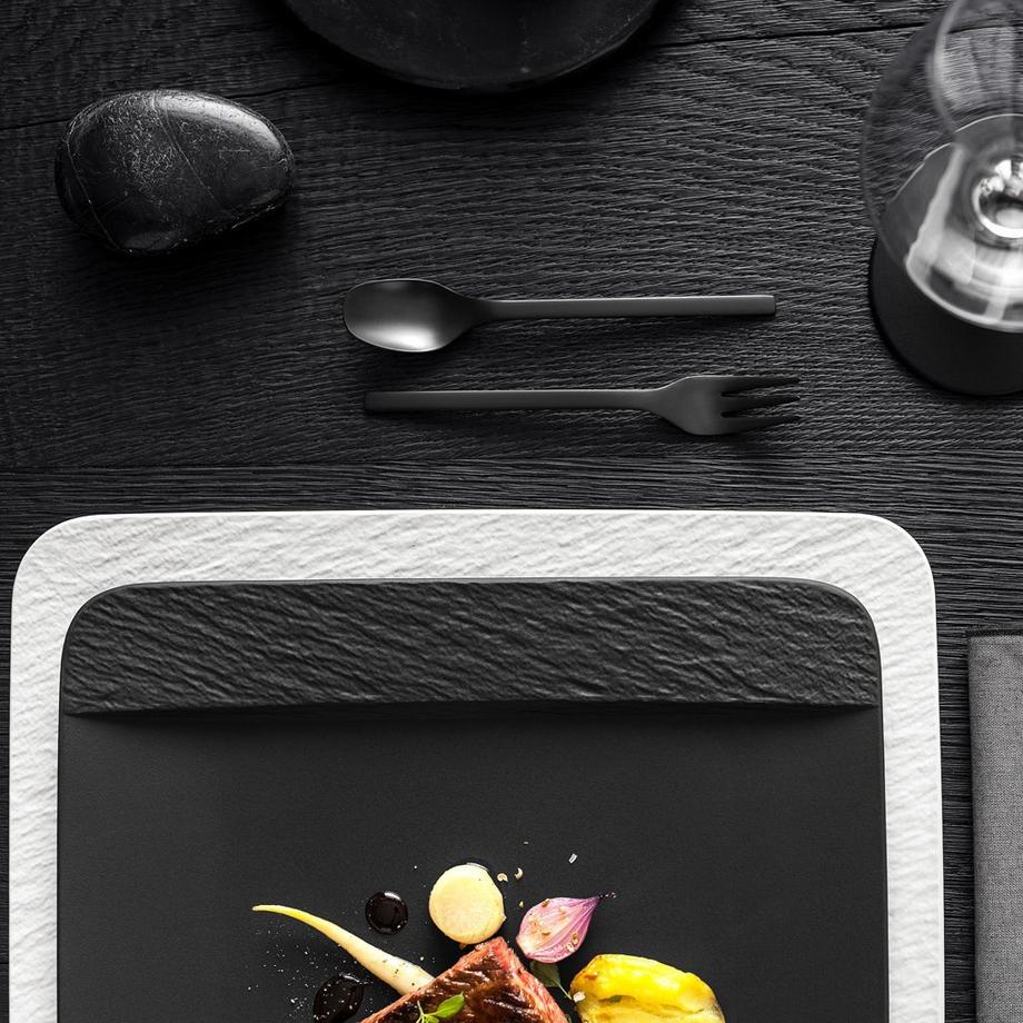 Villeroy & Boch Servierplatte quadratisch/Gourmetteller Manufacture Rock blanc  