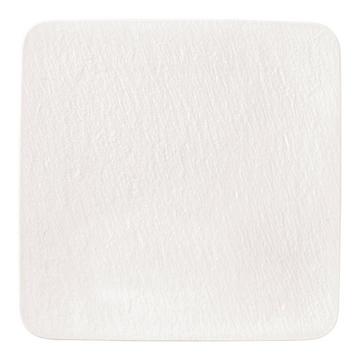Servierplatte quadratisch/Gourmetteller Manufacture Rock blanc
