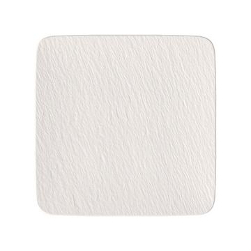 Servierplatte quadratisch/Gourmetteller Manufacture Rock blanc