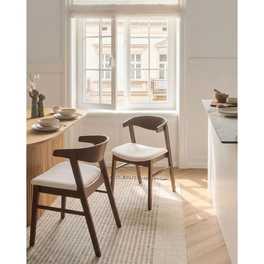 Beliani Set di 2 sedie da pranzo en Tessuto Classico LILLY  