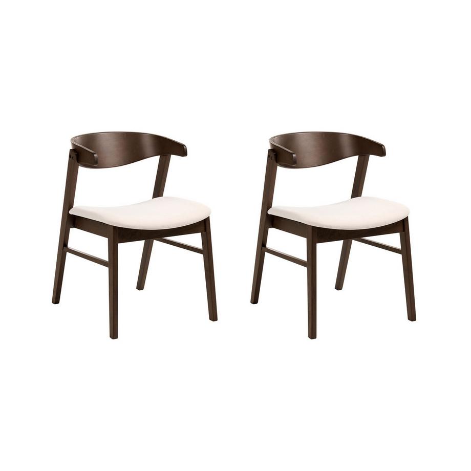 Lot de 2 chaises de salle à manger en Tissu Traditionnel LILLY