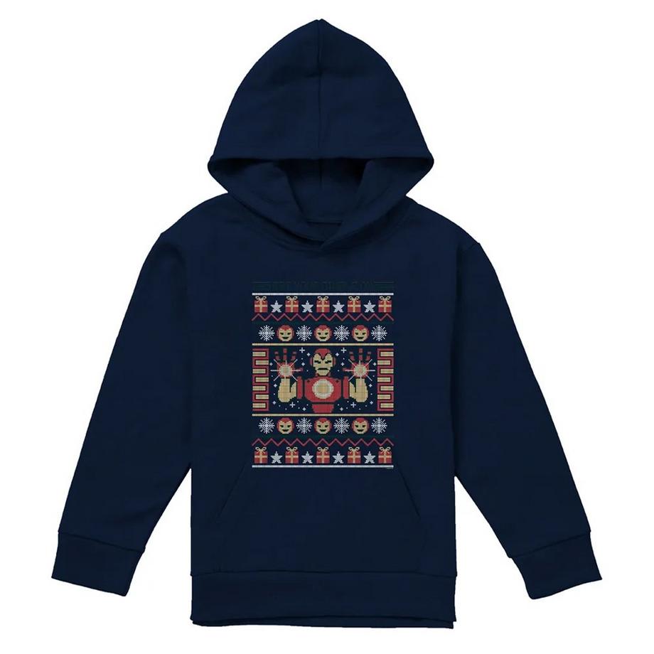 Sweat À Capuche Noël Motif Iron Man