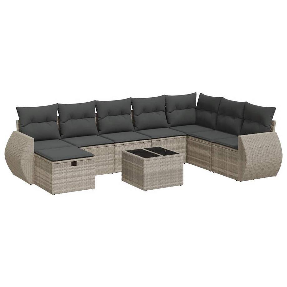 set di divani da giardino Polirattan