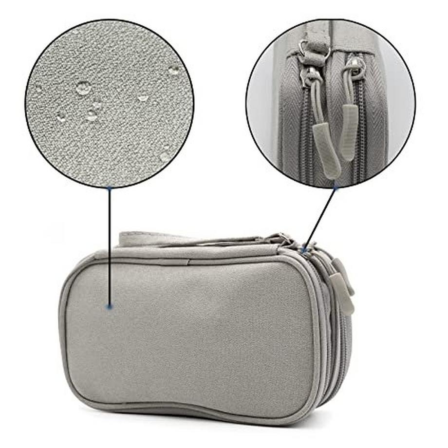 Only-bags.store  Kabelorganisationstasche Wasserdichte kleine Kabeltasche Doppellagige Tasche mit fester Platte Elektronische Tasche Elektrischer Organizer Kabeltasche Elektronisches Zubehör 