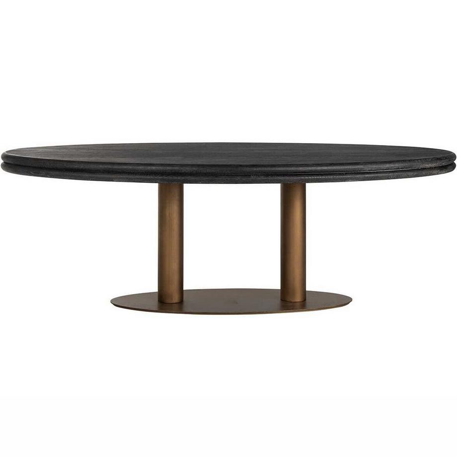 mutoni Esstisch Macaron gold gebürstet oval 235  