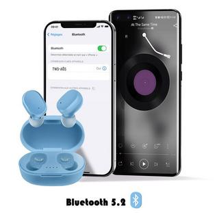 Avizar  Bluetooth 5.2 Kopfhörer mit Box Hellblau 