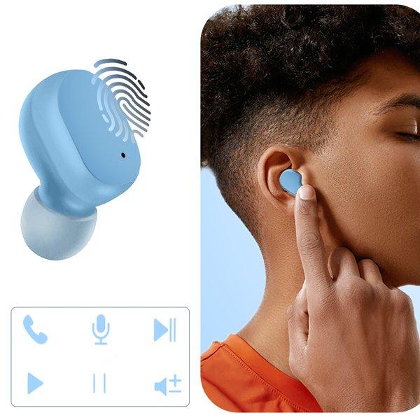 Avizar  Bluetooth 5.2 Kopfhörer mit Box Hellblau 