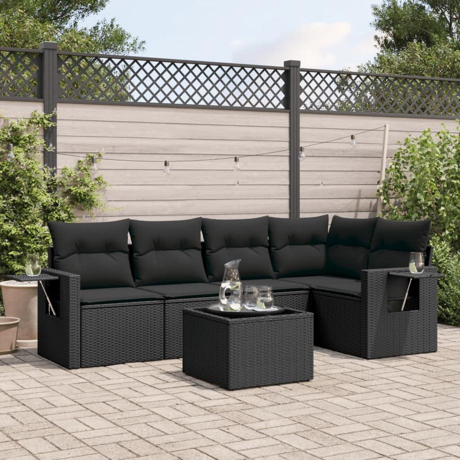 VidaXL Ensemble de canapés de jardin rotin synthétique  