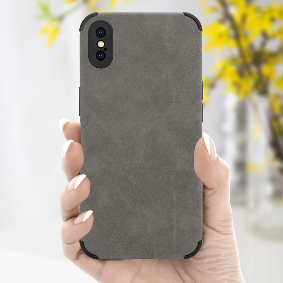 Cadorabo  Hülle für Apple iPhone XS MAX mit Kunst-Wildleder Rückseite 