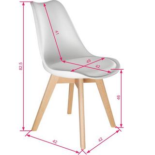 Tectake 6 Sedie da tavola Friederike  