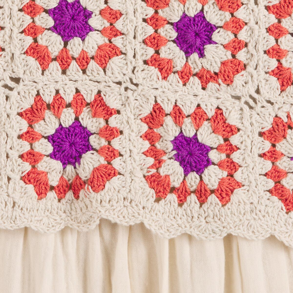 La Redoute Collections  Robe sans manches avec plastron en crochet 