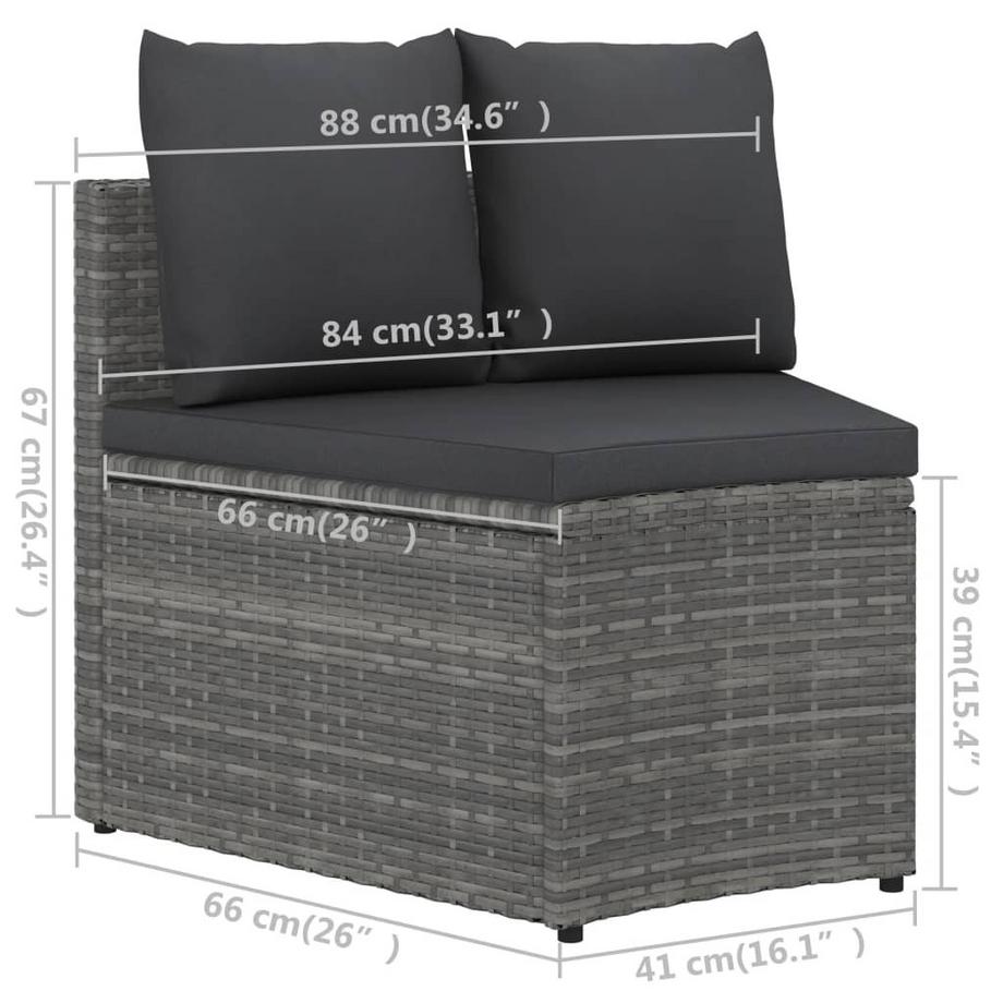 VidaXL Garten-lounge-set poly-rattan  