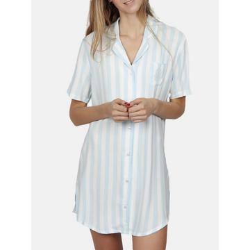 Camicia da notte Classic Stripes blu